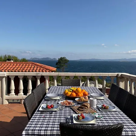 別荘 Amanecer En O Mar, Casa En Baiona Con Piscina As Mariñas