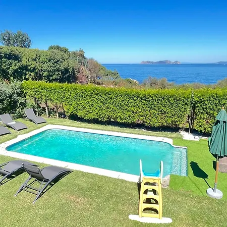 Amanecer En O Mar, Casa En Baiona Con Piscina *