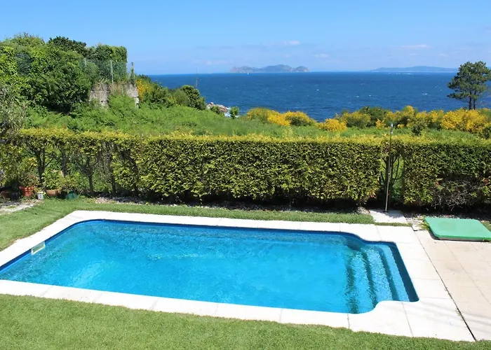 Amanecer En O Mar, Casa En Baiona Con Piscina *