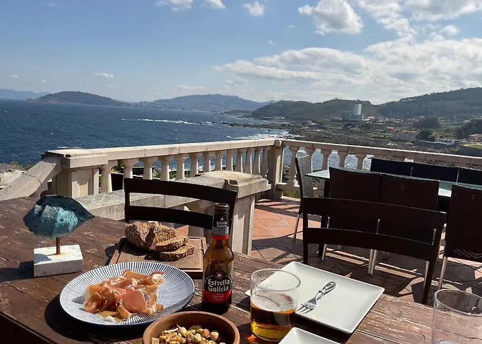 Amanecer En O Mar, Casa En Baiona Con Piscina *